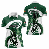 Custom Rugby Zimbabwe Women Polo Shirt Sables Is The Champion - Wonder Print Shop