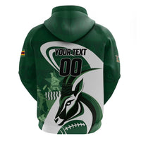 Custom Rugby Zimbabwe Zip Hoodie Sables Is The Champion - Wonder Print Shop