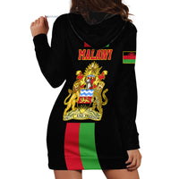 Malawi Hoodie Dress With Coat Of Arms Flag Style - Wonder Print Shop