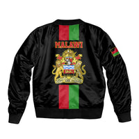 Malawi Sleeve Zip Bomber Jacket With Coat Of Arms Flag Style - Wonder Print Shop