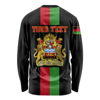 Personalised Malawi Long Sleeve Shirt With Coat Of Arms Flag Style LT01