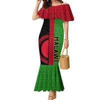 Malawi Mermaid Dress With Coat Of Arms Mix African Pattern - Wonder Print Shop