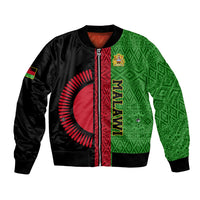 Personalised Malawi Bomber Jacket With Coat Of Arms Mix African Pattern - Wonder Print Shop