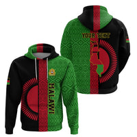 Personalised Malawi Hoodie With Coat Of Arms Mix African Pattern - Wonder Print Shop
