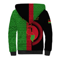 Personalised Malawi Sherpa Hoodie With Coat Of Arms Mix African Pattern - Wonder Print Shop