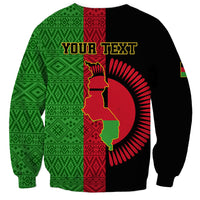 Personalised Malawi Sweatshirt With Coat Of Arms Mix African Pattern - Wonder Print Shop