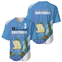 Guatemala Independence Day 1821 Baseball Jersey Libre crezca fecundo - Wonder Print Shop