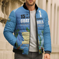 Guatemala Independence Day 1821 Bomber Puffer Jacket Libre crezca fecundo - Wonder Print Shop