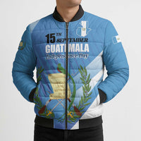 Guatemala Independence Day 1821 Bomber Puffer Jacket Libre crezca fecundo - Wonder Print Shop