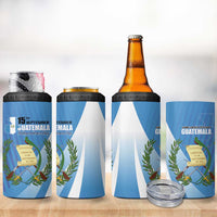 Guatemala Independence Day 1821 4 in 1 Can Cooler Tumbler Libre crezca fecundo - Wonder Print Shop