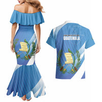 Guatemala Independence Day 1821 Couples Matching Mermaid Dress and Hawaiian Shirt Libre crezca fecundo - Wonder Print Shop