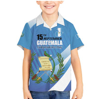Guatemala Independence Day 1821 Family Matching Mermaid Dress and Hawaiian Shirt Libre crezca fecundo - Wonder Print Shop