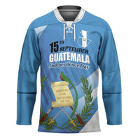 Guatemala Independence Day 1821 Hockey Jersey Libre crezca fecundo - Wonder Print Shop