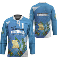 Guatemala Independence Day 1821 Hockey Jersey Libre crezca fecundo - Wonder Print Shop