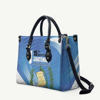 Guatemala Independence Day 1821 Leather Bag Libre crezca fecundo - Wonder Print Shop