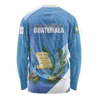 Guatemala Independence Day 1821 Long Sleeve Shirt Libre crezca fecundo - Wonder Print Shop