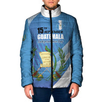 Guatemala Independence Day 1821 Padded Jacket Libre crezca fecundo - Wonder Print Shop