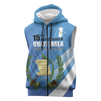 Guatemala Independence Day 1821 Sleeveless Zip Hoodie Libre crezca fecundo - Wonder Print Shop