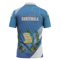 Guatemala Independence Day 1821 Zipper Polo Shirt Libre crezca fecundo LT01