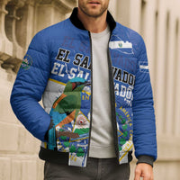 El Salvador Independence Day 1821 Bomber Puffer Jacket - Wonder Print Shop