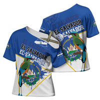El Salvador Independence Day 1821 Cross Shoulder Shirt - Wonder Print Shop