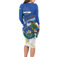 El Salvador Independence Day 1821 Family Matching Long Sleeve Bodycon Dress and Hawaiian Shirt - Wonder Print Shop