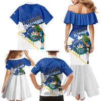 El Salvador Independence Day 1821 Family Matching Mermaid Dress and Hawaiian Shirt - Wonder Print Shop