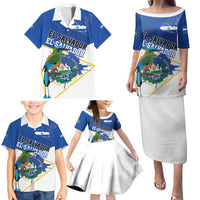 El Salvador Independence Day 1821 Family Matching Puletasi and Hawaiian Shirt - Wonder Print Shop