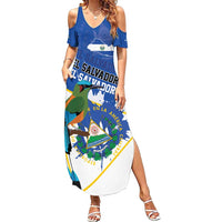 El Salvador Independence Day 1821 Family Matching Summer Maxi Dress and Hawaiian Shirt - Wonder Print Shop