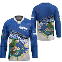 El Salvador Independence Day 1821 Hockey Jersey - Wonder Print Shop