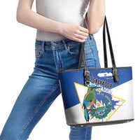 El Salvador Independence Day 1821 Leather Tote Bag - Wonder Print Shop