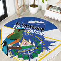 El Salvador Independence Day 1821 Round Carpet - Wonder Print Shop