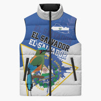 El Salvador Independence Day 1821 Sleeveless Puffer Jacket - Wonder Print Shop