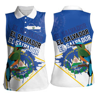 El Salvador Independence Day 1821 Women Sleeveless Polo Shirt - Wonder Print Shop