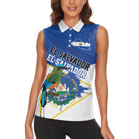 El Salvador Independence Day 1821 Women Sleeveless Polo Shirt - Wonder Print Shop