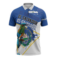 El Salvador Independence Day 1821 Zipper Polo Shirt - Wonder Print Shop