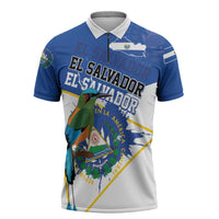 El Salvador Independence Day 1821 Zipper Polo Shirt - Wonder Print Shop