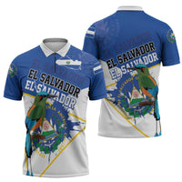El Salvador Independence Day 1821 Zipper Polo Shirt - Wonder Print Shop