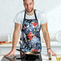 Hawaii Tropicana Blue Pattern Apron - Wonder Print Shop