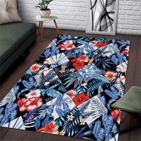 Hawaii Tropicana Blue Pattern Area Rug - Wonder Print Shop
