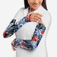 Hawaii Tropicana Blue Pattern Arm Sleeves - Wonder Print Shop