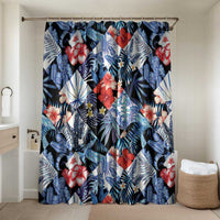 Hawaii Tropicana Blue Pattern Bathroom Set - Wonder Print Shop