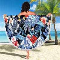 Hawaii Tropicana Blue Pattern Beach Blanket - Wonder Print Shop