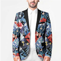Hawaii Tropicana Blue Pattern Blazer - Wonder Print Shop