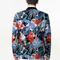 Hawaii Tropicana Blue Pattern Blazer - Wonder Print Shop