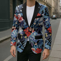 Hawaii Tropicana Blue Pattern Blazer - Wonder Print Shop