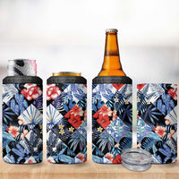 Hawaii Tropicana Blue Pattern 4 in 1 Can Cooler Tumbler - Wonder Print Shop