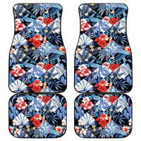 Hawaii Tropicana Blue Pattern Car Mats - Wonder Print Shop