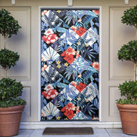 Hawaii Tropicana Blue Pattern Door Cover - Wonder Print Shop