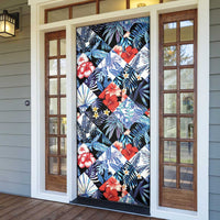 Hawaii Tropicana Blue Pattern Door Cover - Wonder Print Shop
